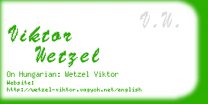 viktor wetzel business card